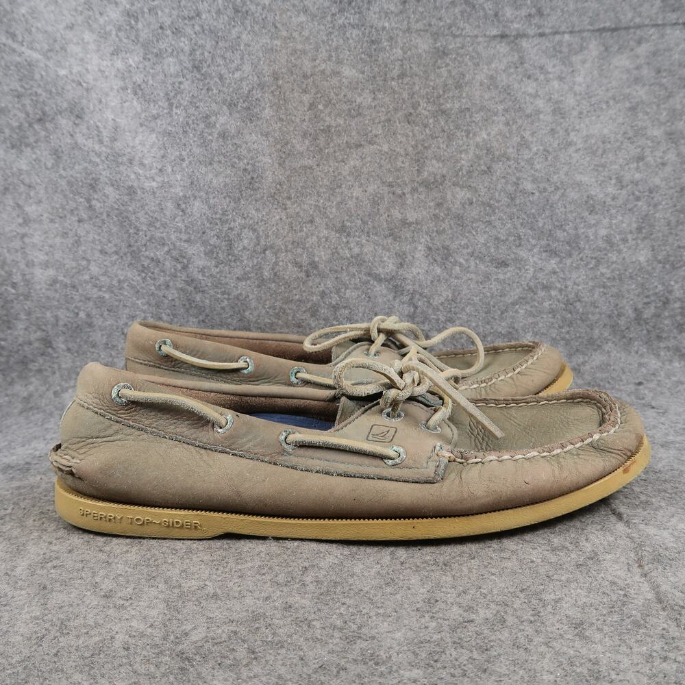 Sperry Boat Shoes Mens 10.5 Casual Leather Moc Toe 2 Eye Dock Sneaker Classic
